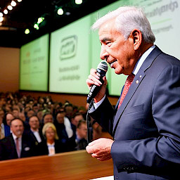 Comunicador en evento