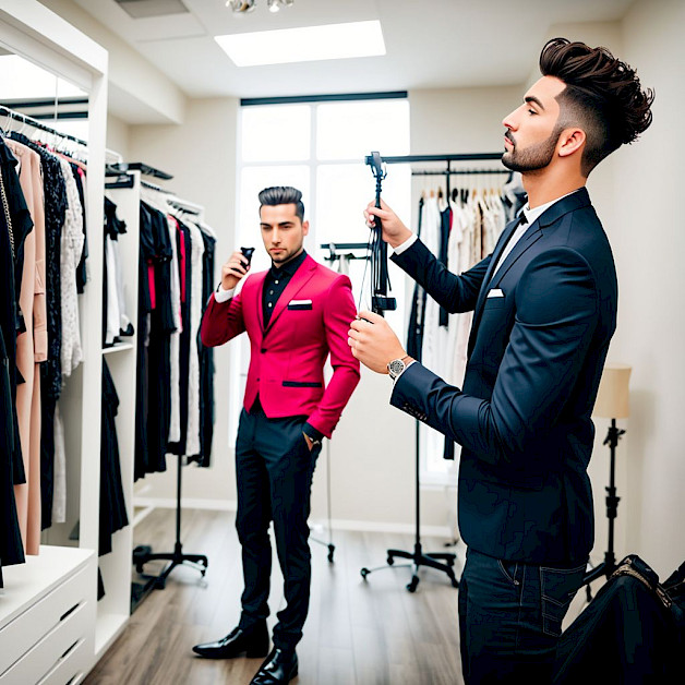 El asesor de imagen trabajando