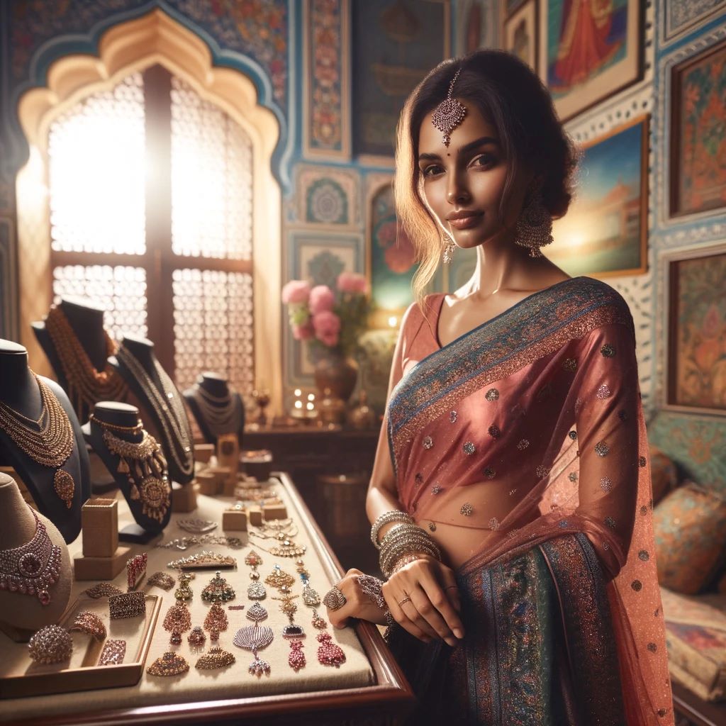 DiseƱadora de Joyas presentado sus joyas