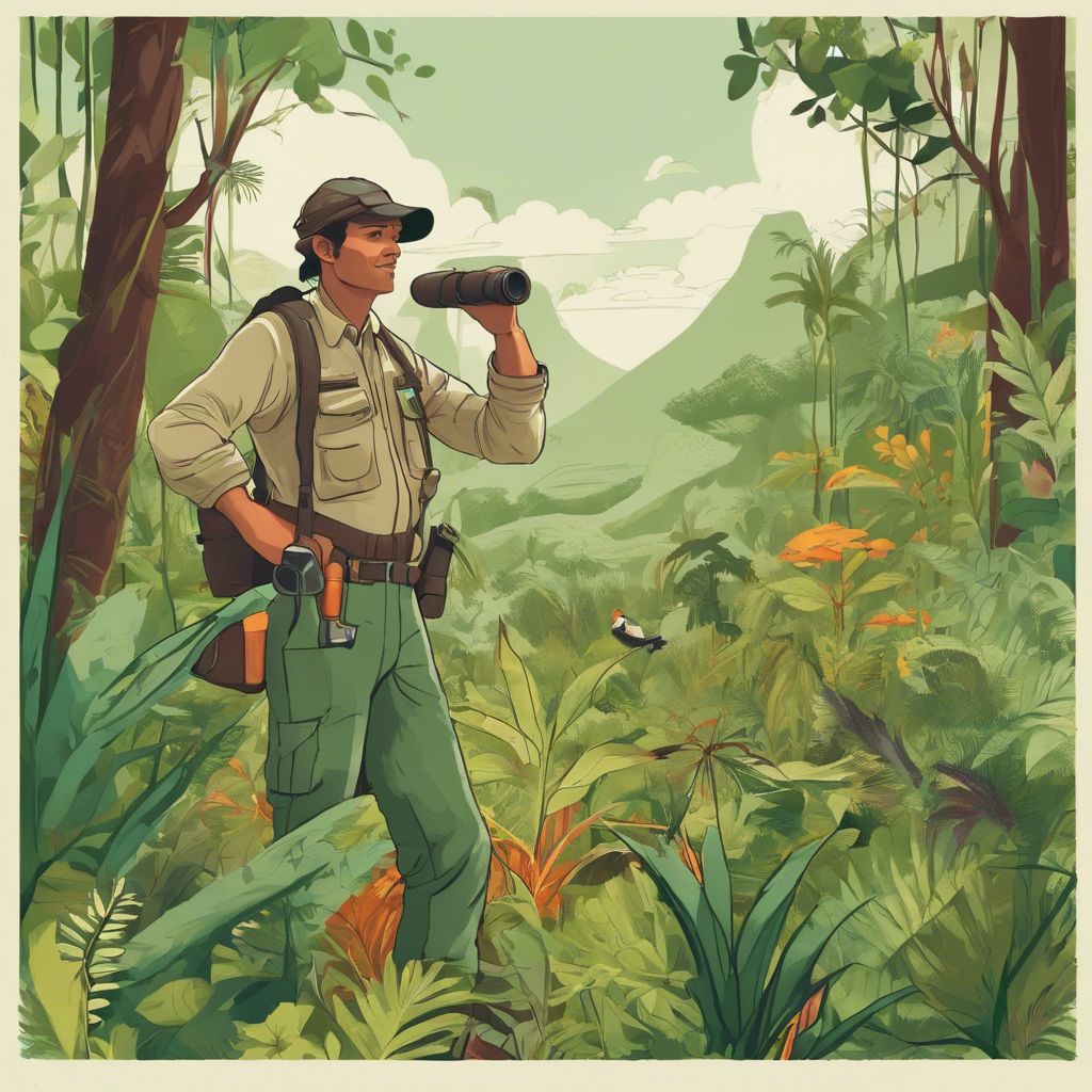 Ambientólogo en su trabajo