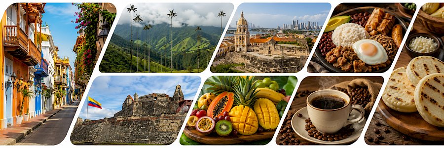 Paisajes, arquitectura y gastronomía representativos del turismo en Colombia