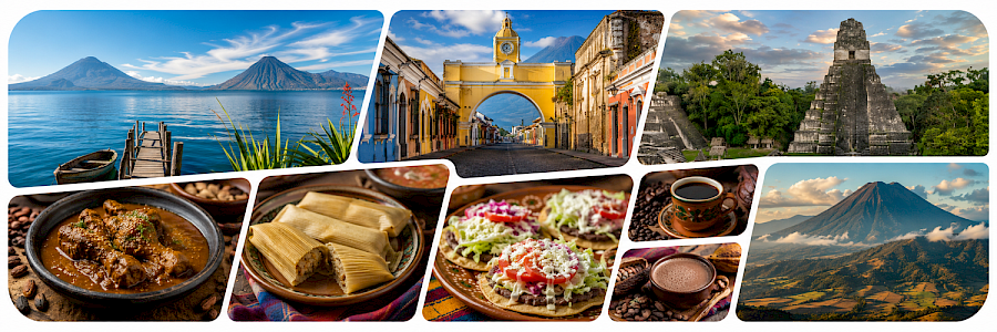 Lago de Atitlán, Antigua Guatemala, Tikal, volcanes y gastronomía guatemalteca