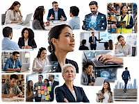 Administradora de empresas coordinando un equipo de trabajo